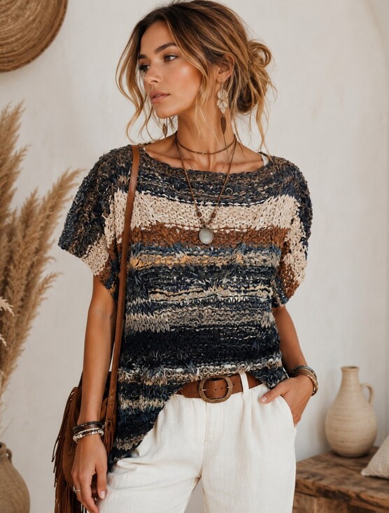 Tops - Vintage Handmade Woven Leather Boho Top Coastal Festival Artwear Westerncore